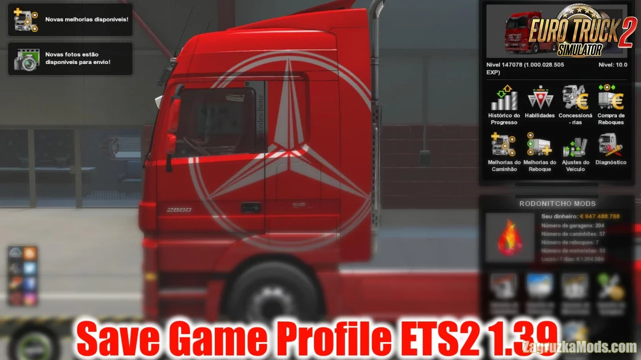 Save Game Profile v1.51 by Rodonitcho (1.51.x) for ETS2