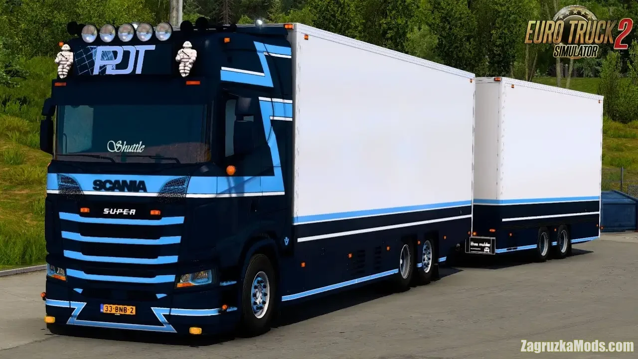 Scania S650 + Trailer PDT Logistics v5.0 (1.50.x) for ETS2