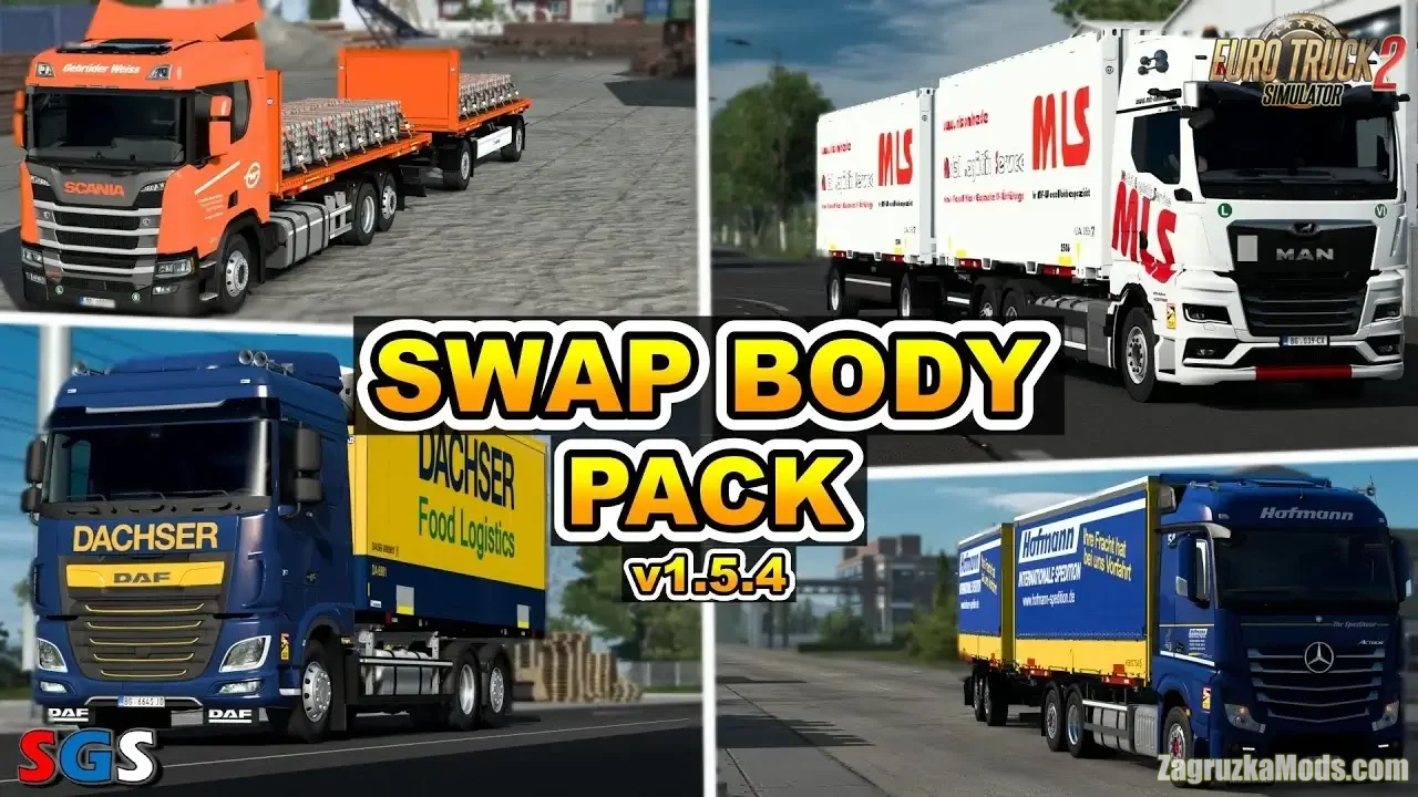 Swap Body Carrier Chassis Pack v1.5.4 (1.50.x) for ETS2