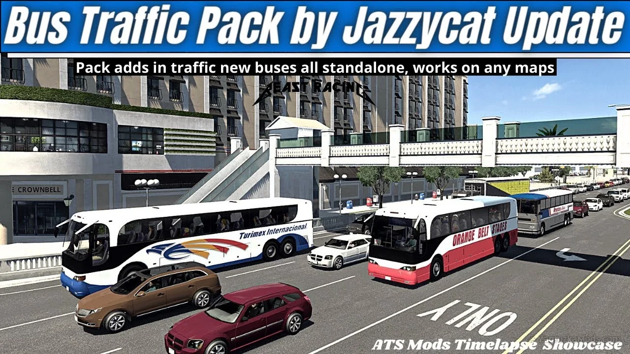 Bus Traffic Pack v1.4.17 by Jazzycat (1.52.x) for ATS