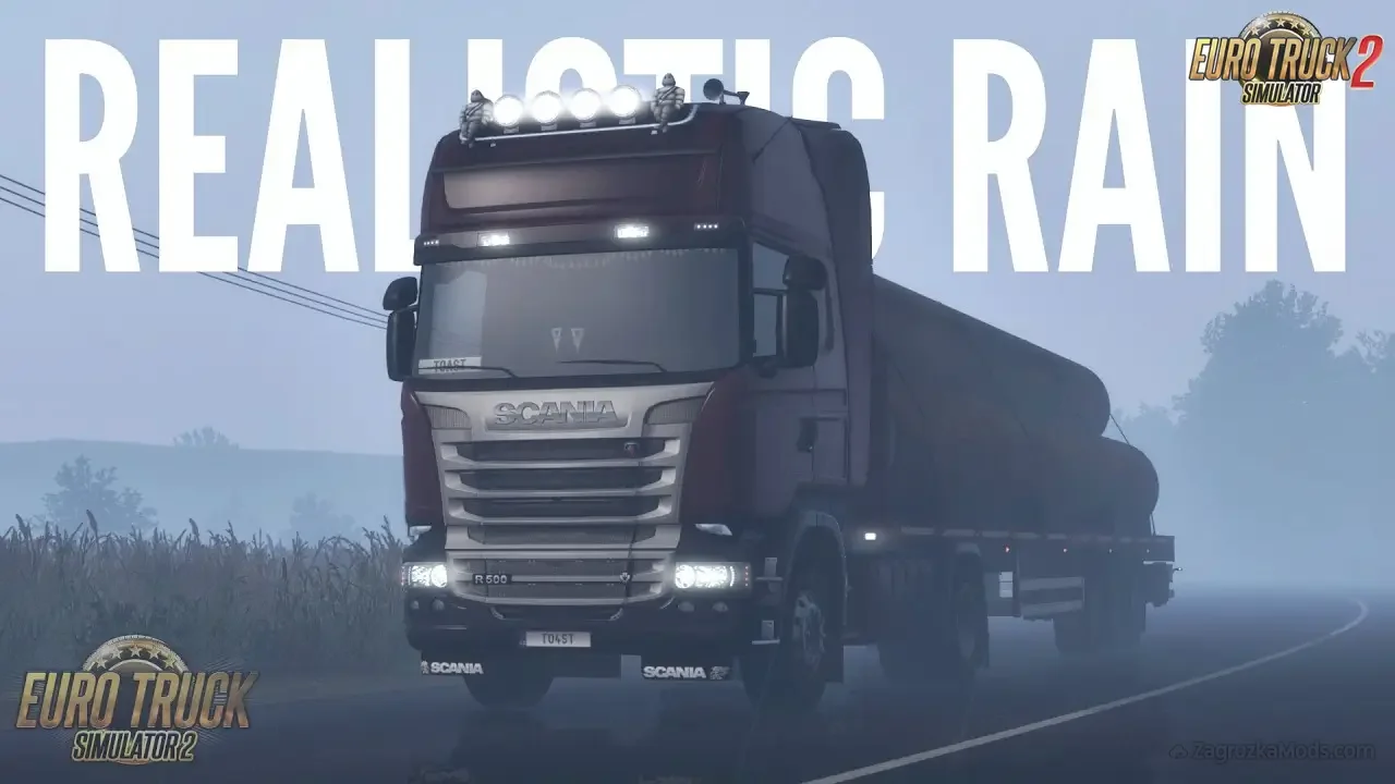 Realistic Rain v5.2.1 by Darkcaptain (1.58.x) for ATS and ETS2