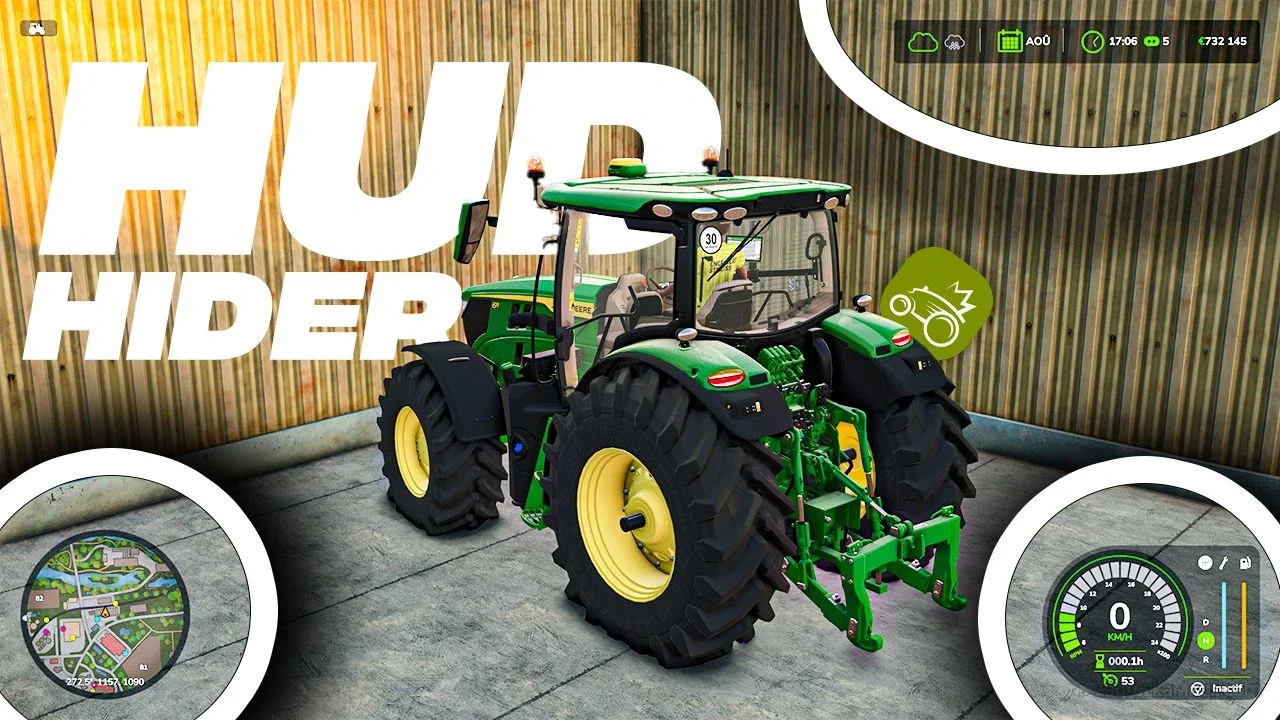 HUD Hider Mod v1.0 By KingMods for FS25