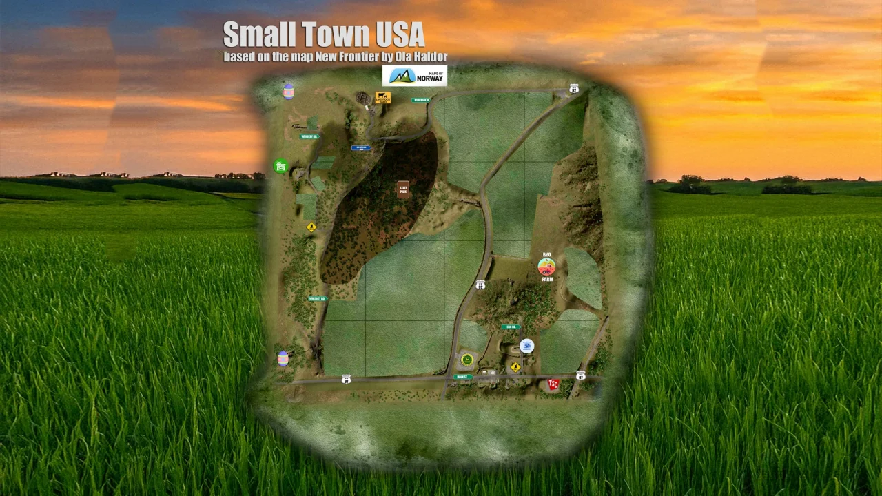 Small Town USA Map v1.0.0.1 for FS25