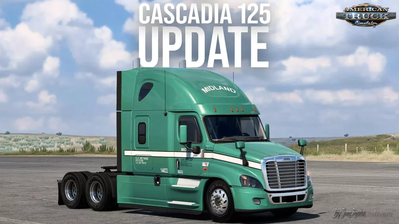 Freightshaker Cascadia 125 + Interior v3.5 (1.58.x) for ATS