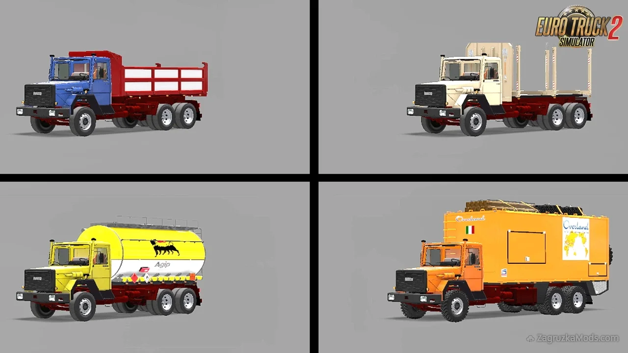 Iveco Magirus 330 6x6 + BDF Trailers v1.0 (1.53.x) for ETS