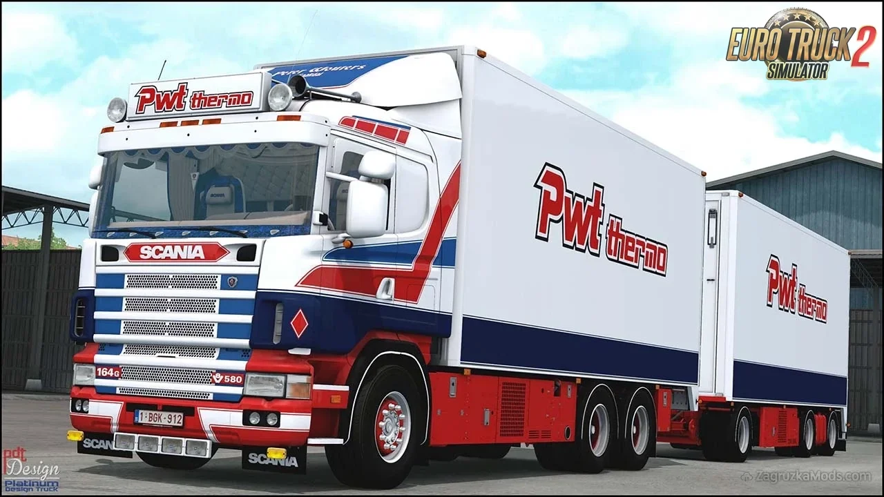 Scania 164G 580 Truck + Trailer v13.0 (1.54.x) for ETS2