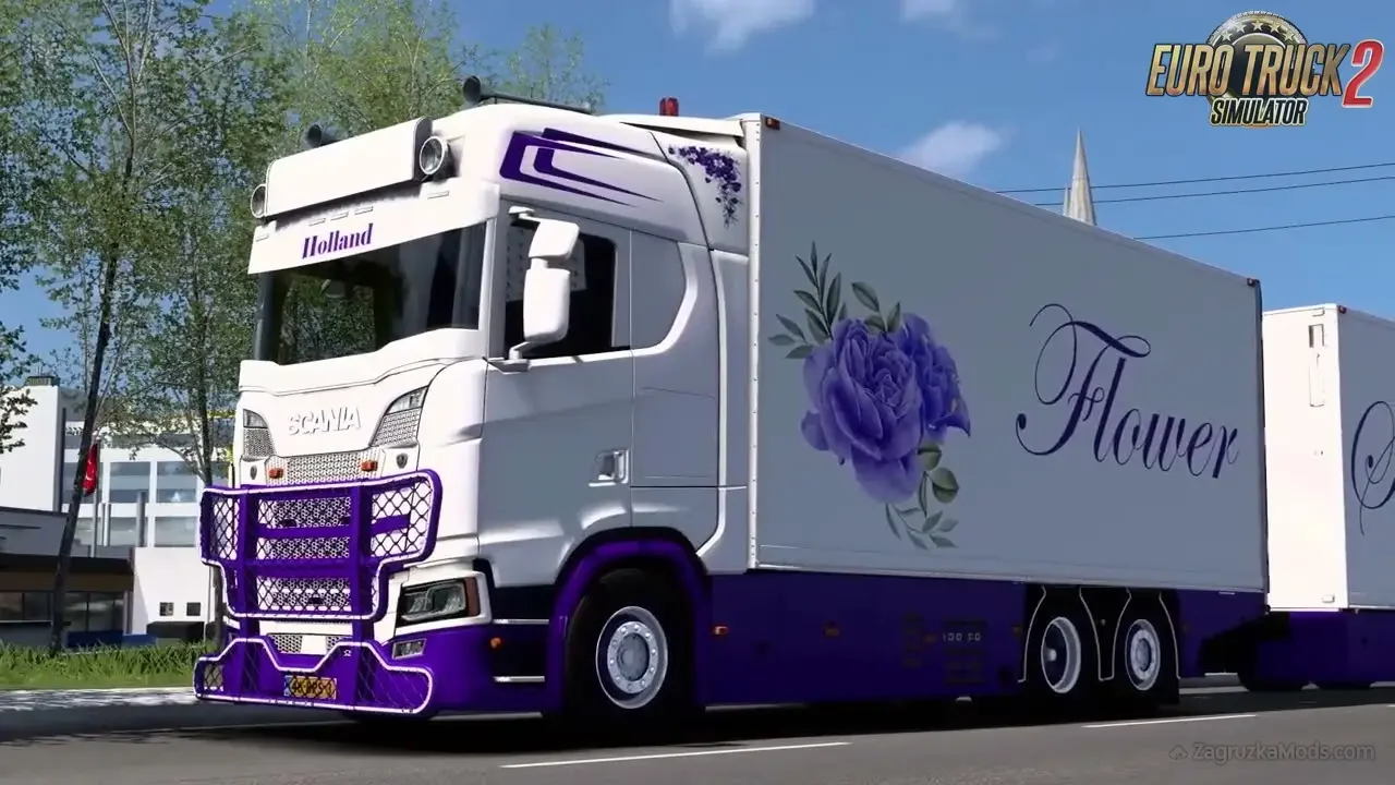 Scania S500 Flower Shuttle + Trailer v3.0 (1.54.x) for ETS2 Scania S500 Flower Shuttle + Trailer v3.0 (1.54.x) for ETS2