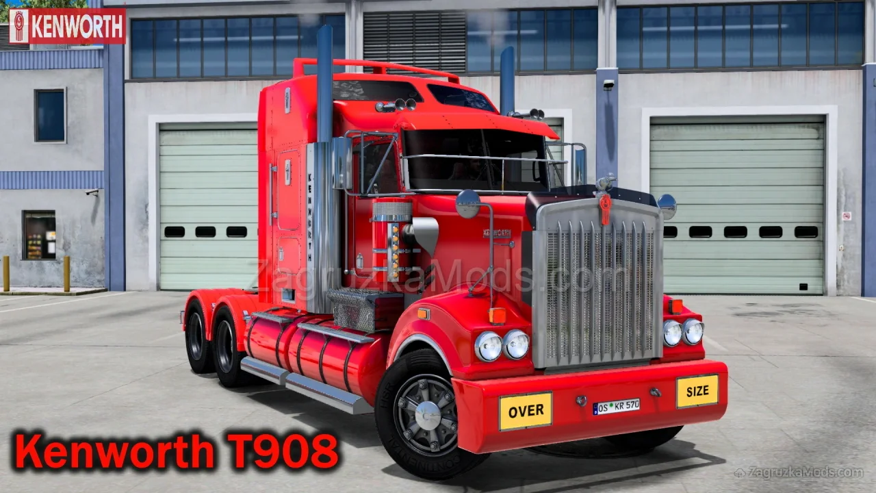 Kenworth T908 + Interior v6.8 (1.53.x) for ETS2