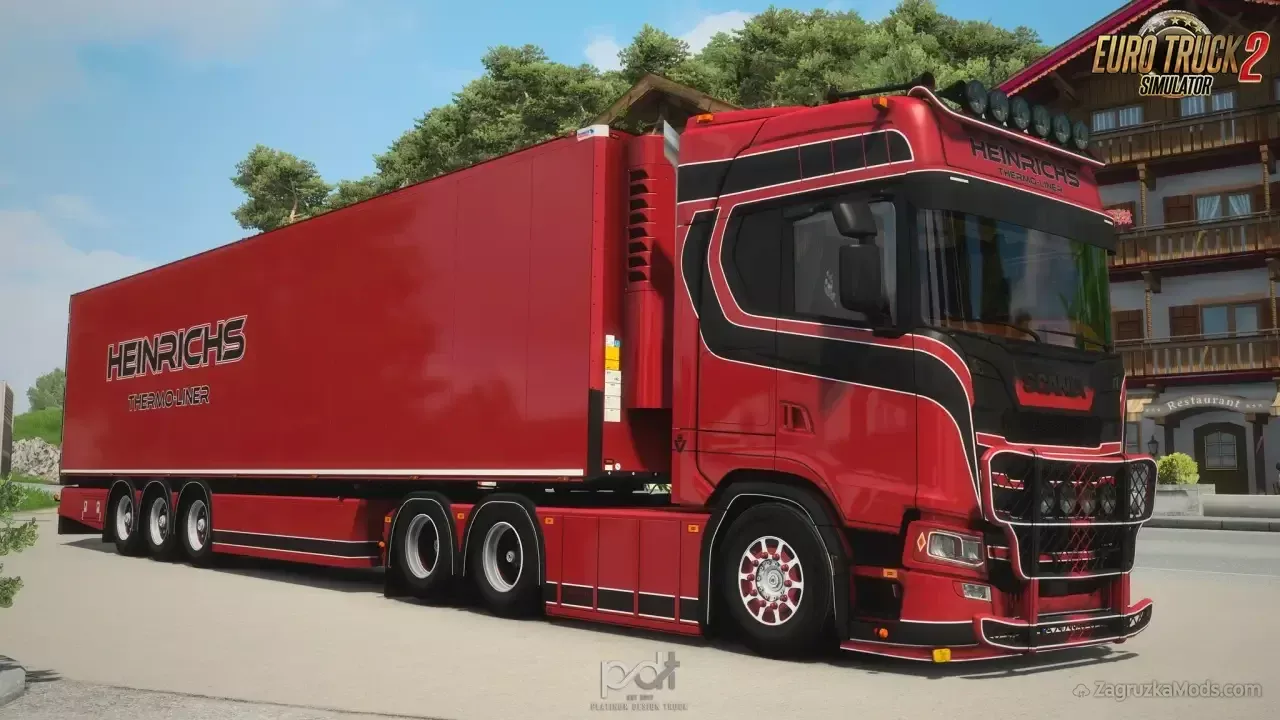 Scania S650 Heinrichs Thermoliner + Trailer v1.0 (1.53.x) for ETS2