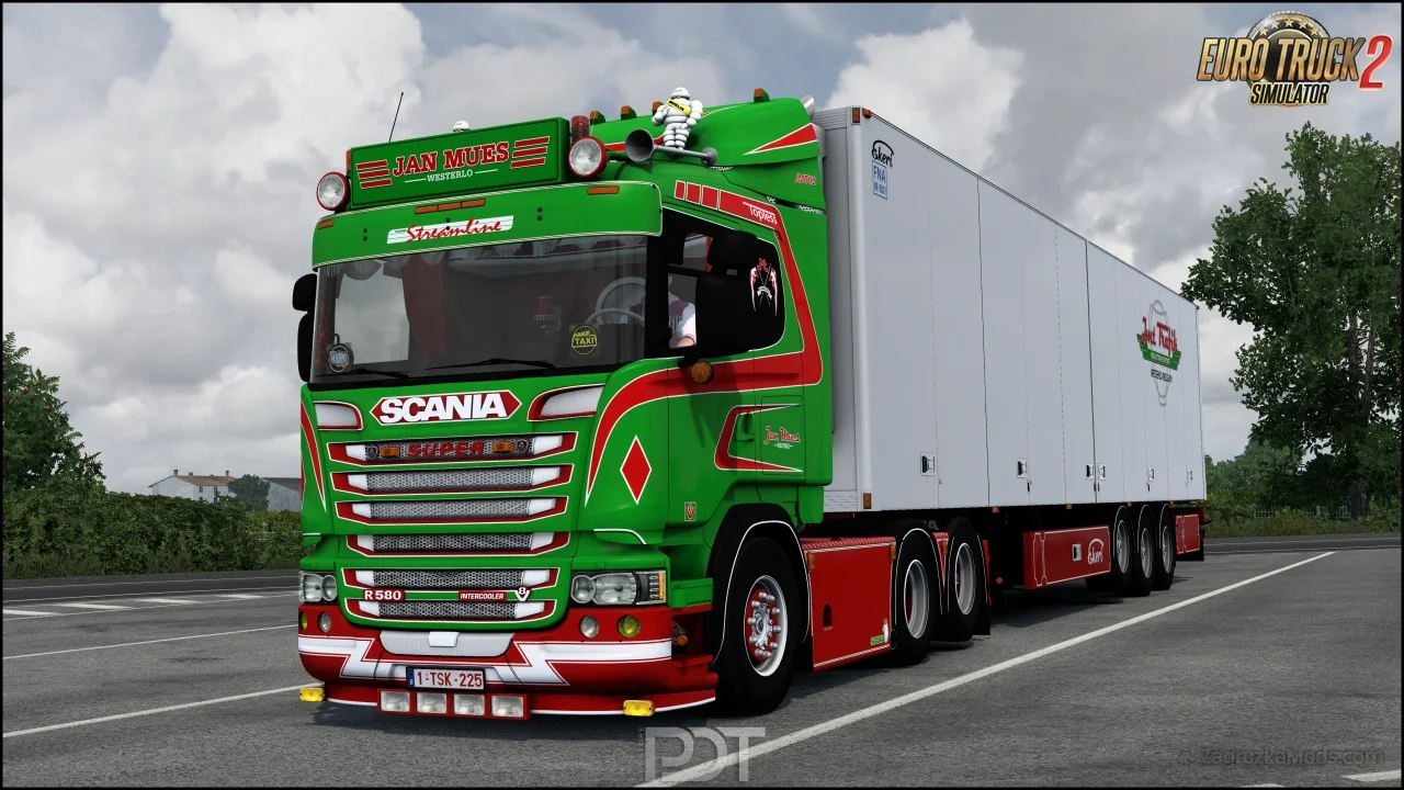 Scania R580 Jan Mues Edition + Trailer v9.0 (1.53.x) for ETS2