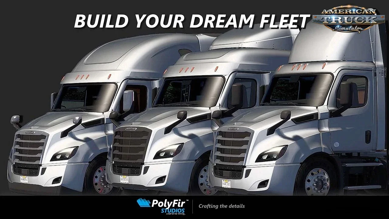 Freightliner Cascadia Enhanced v1.5.5.2 By PolyFir (1.57.x) ATS