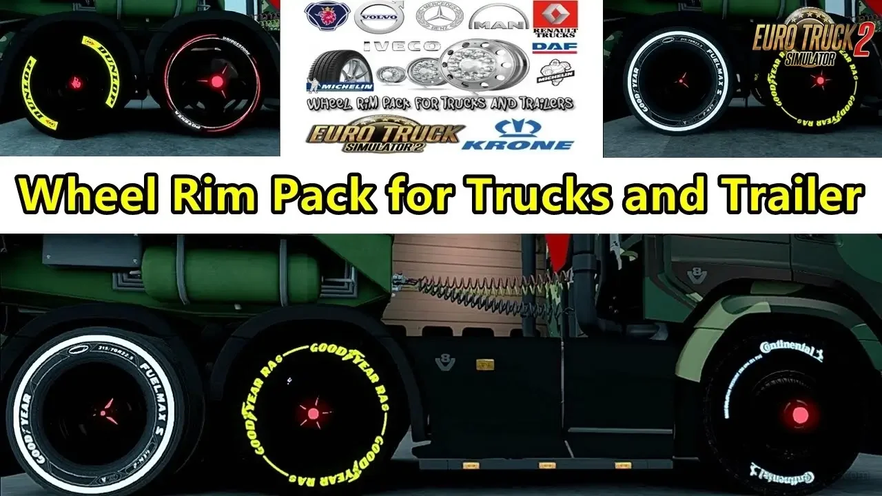 Wheel Rim Pack for trucks and Trailers v2.0 (1.53.x) for ETS2