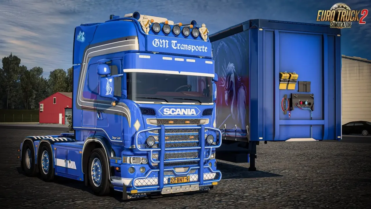 Scania Danger Land R620 + Jumbo FCP Trailer v1.2 (1.58.x) for ETS2