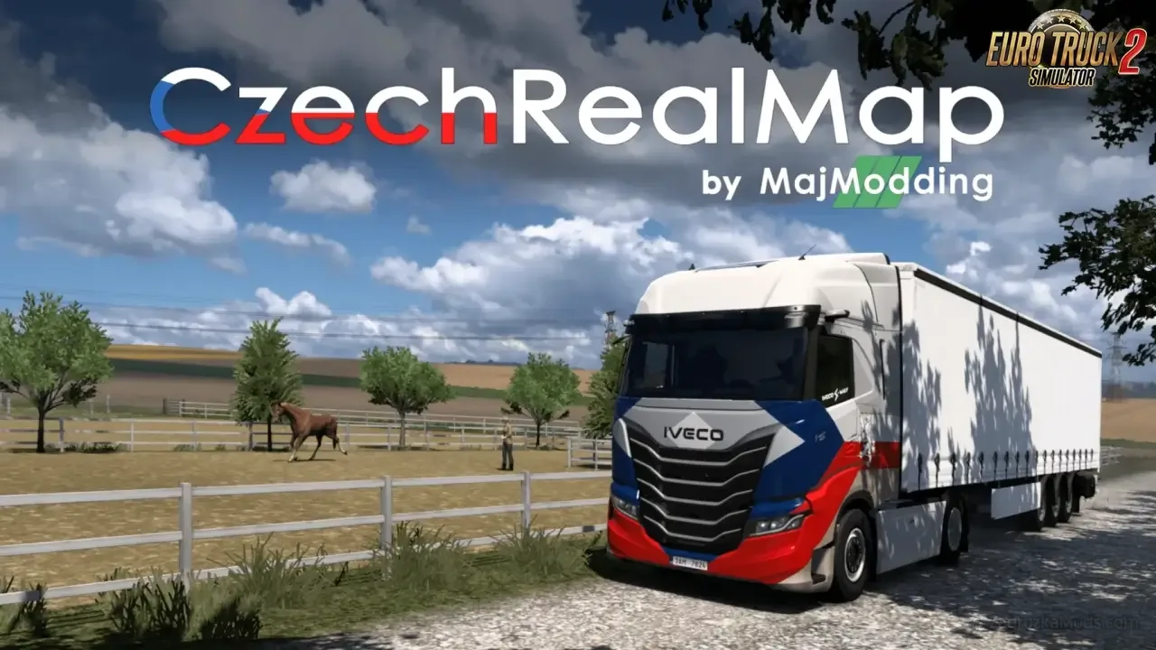 CzechRealMap 1:1 v3.2 By MajModding (1.57.x) for ETS2