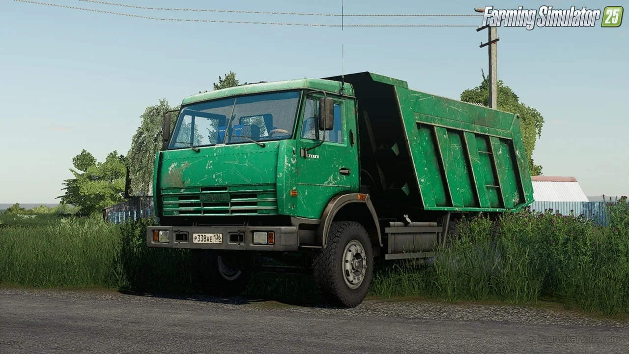 KamAZ 65115 Blue + Green Dump Truck v1.0 for FS25
