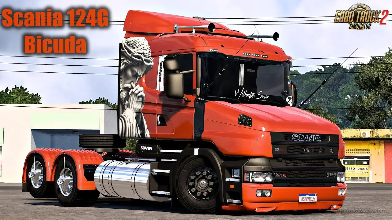 Scania 124G Bicuda + Interior + Trailer v2.1 (1.55.x) for ETS2