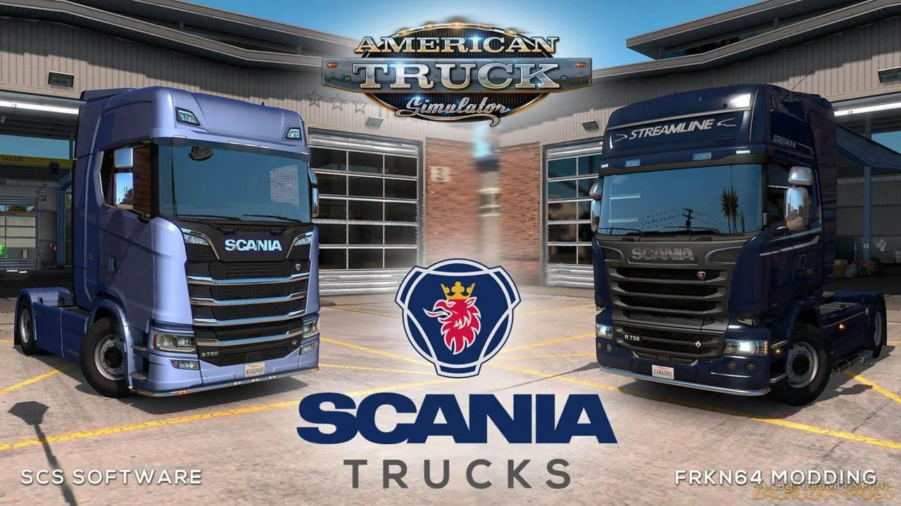 Scania Trucks Mod v4.6 by Frkn64 (1.55.x) for ATS