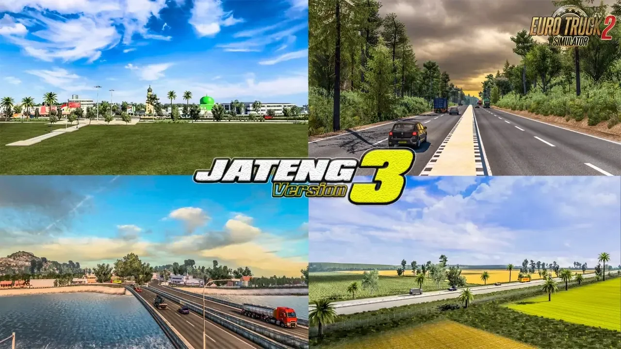 Map Jateng (Jawa Tengah) v3.3 (1.57.x) for ETS2