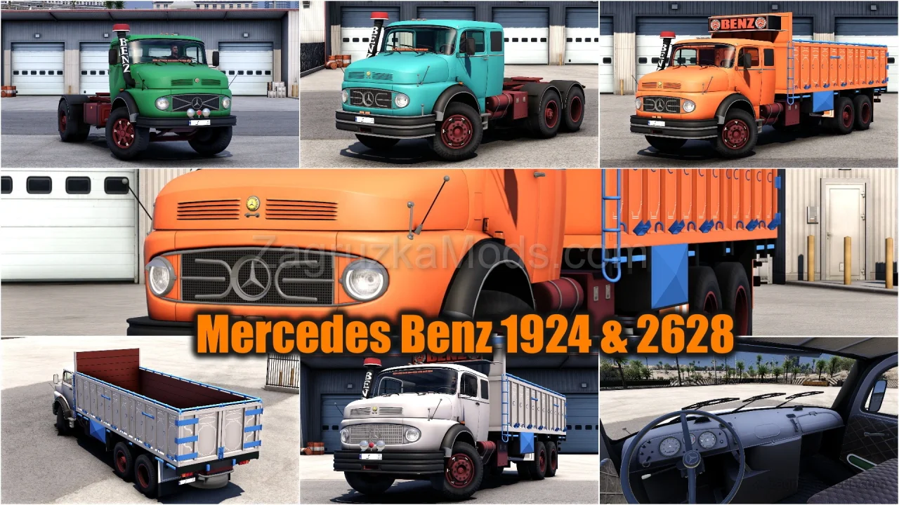 Mercedes Benz 1924 & 2628 v2.0 (1.55.x) for ATS and ETS2