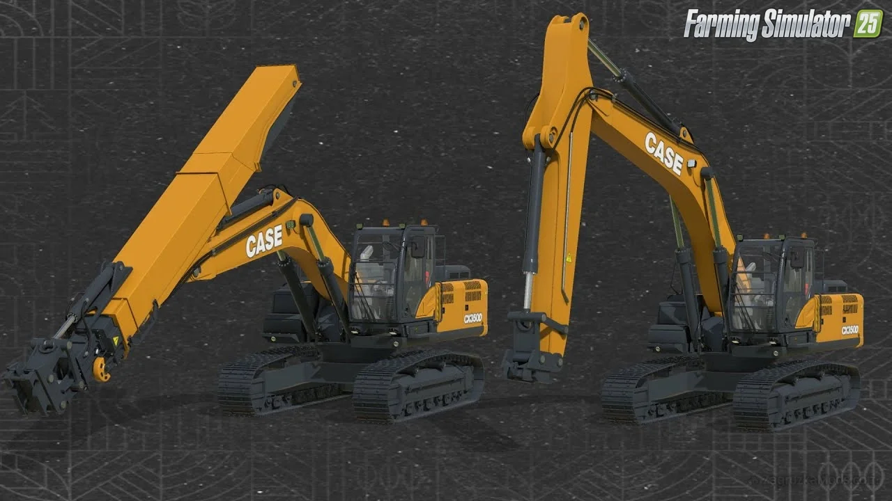 Case CX350D Forestry Excavator v1.1 for FS25