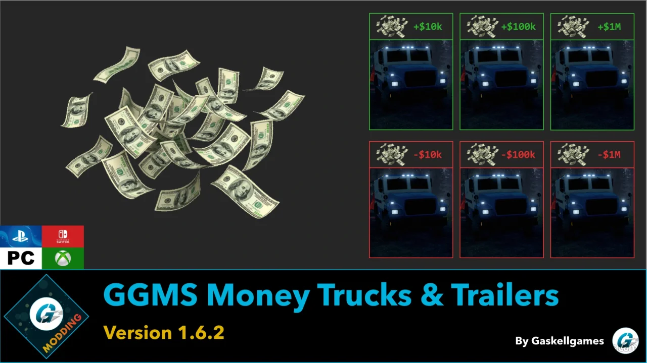 Money Trucks and Trailers v1.6.2 for SnowRunner