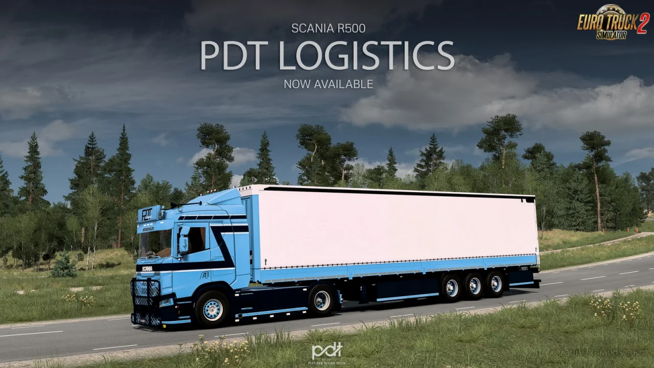 Scania R500 + Trailer PDT Logistics v1.0 (1.57.x) for ETS2
