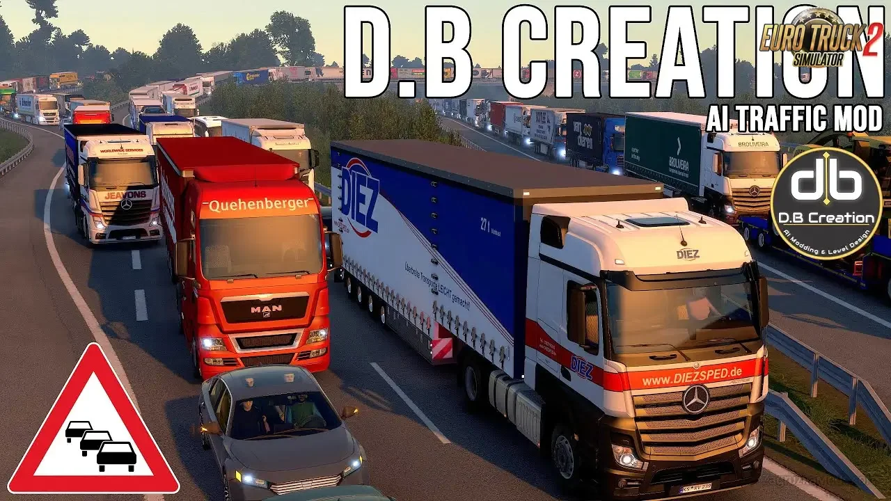 D.B Creations AI Traffic Mod v10.6.9 (1.59.x) for ETS2