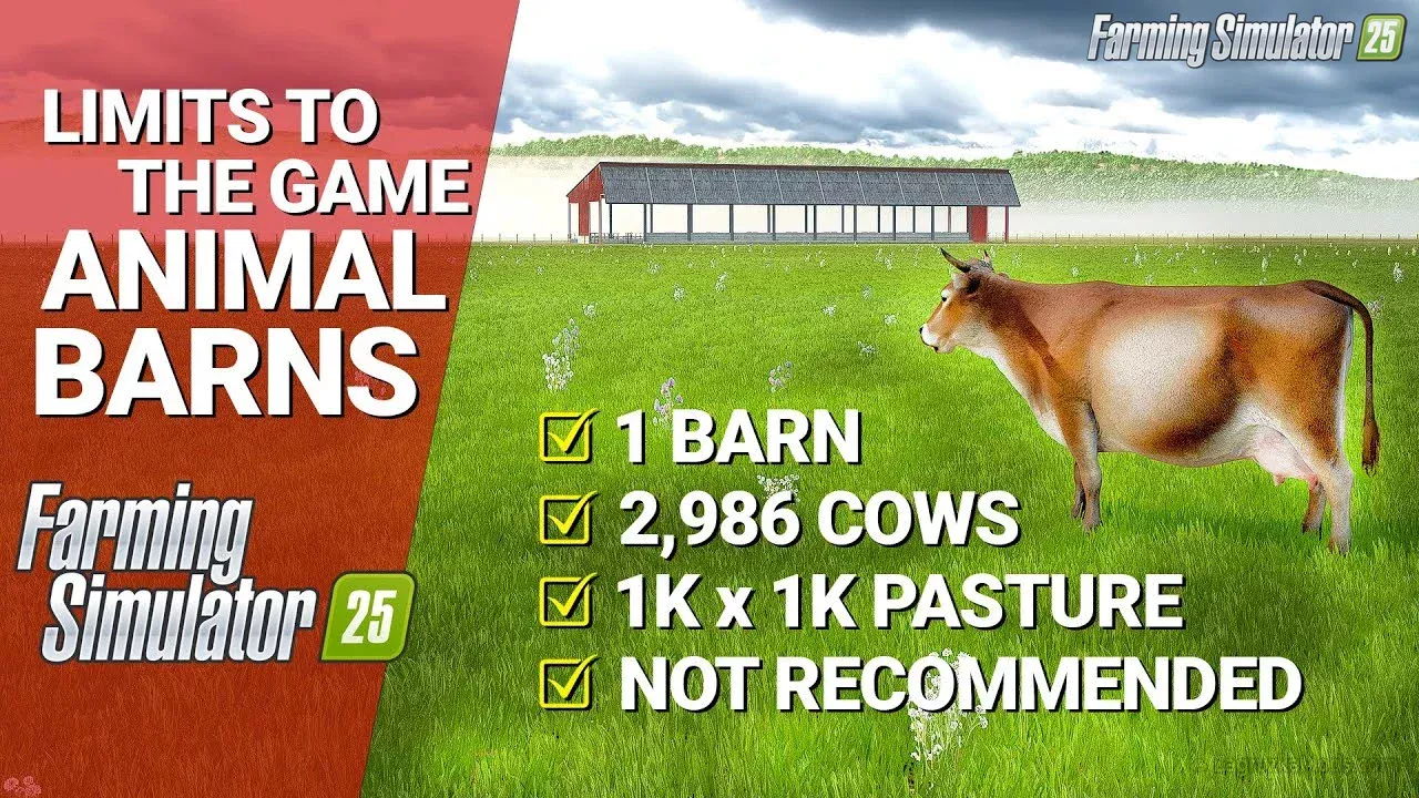 Bigger Animal Barns v1.2 for FS25