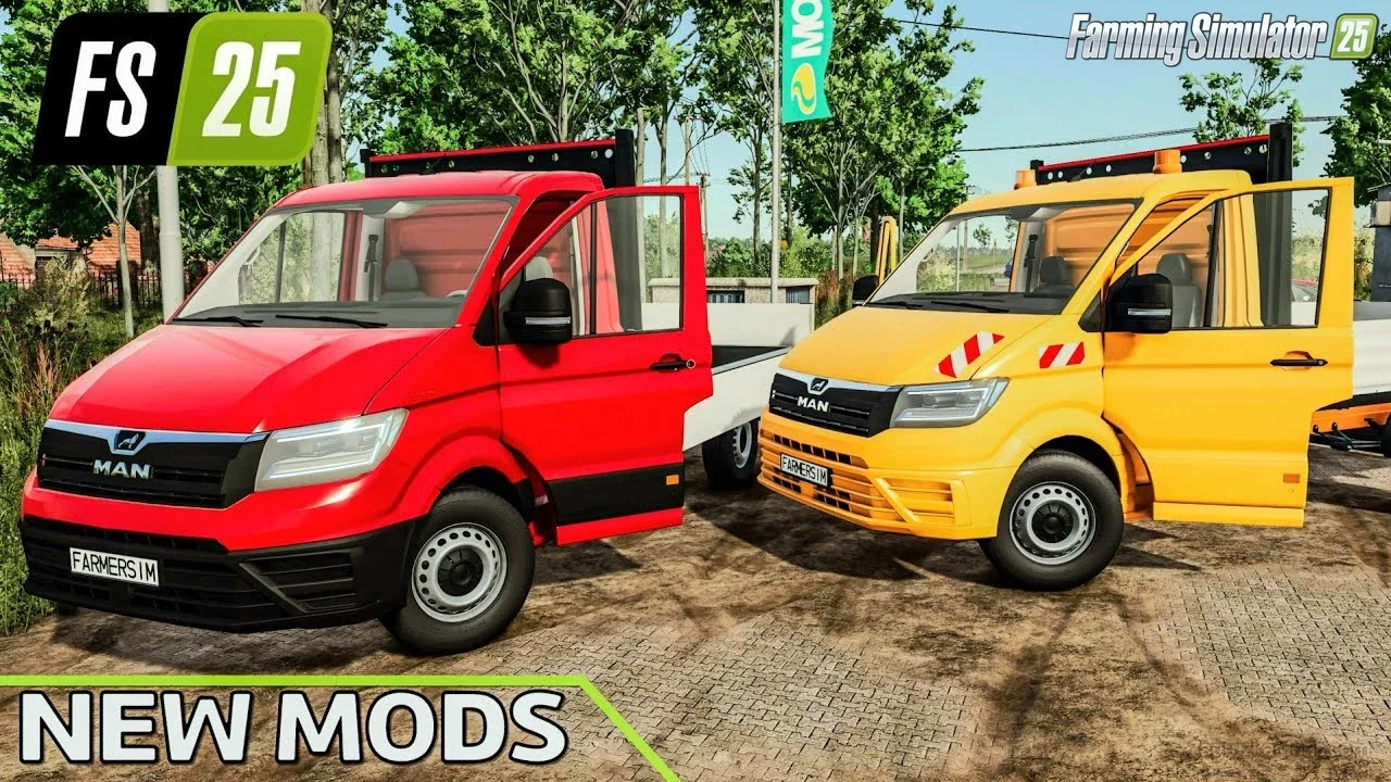 MAN TGE Flatbed Truck v1.1 for FS25