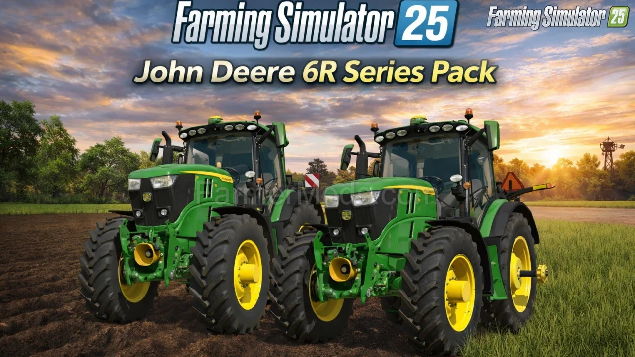 John Deere 6R Series Pack Tractors v1.0.1 for FS25