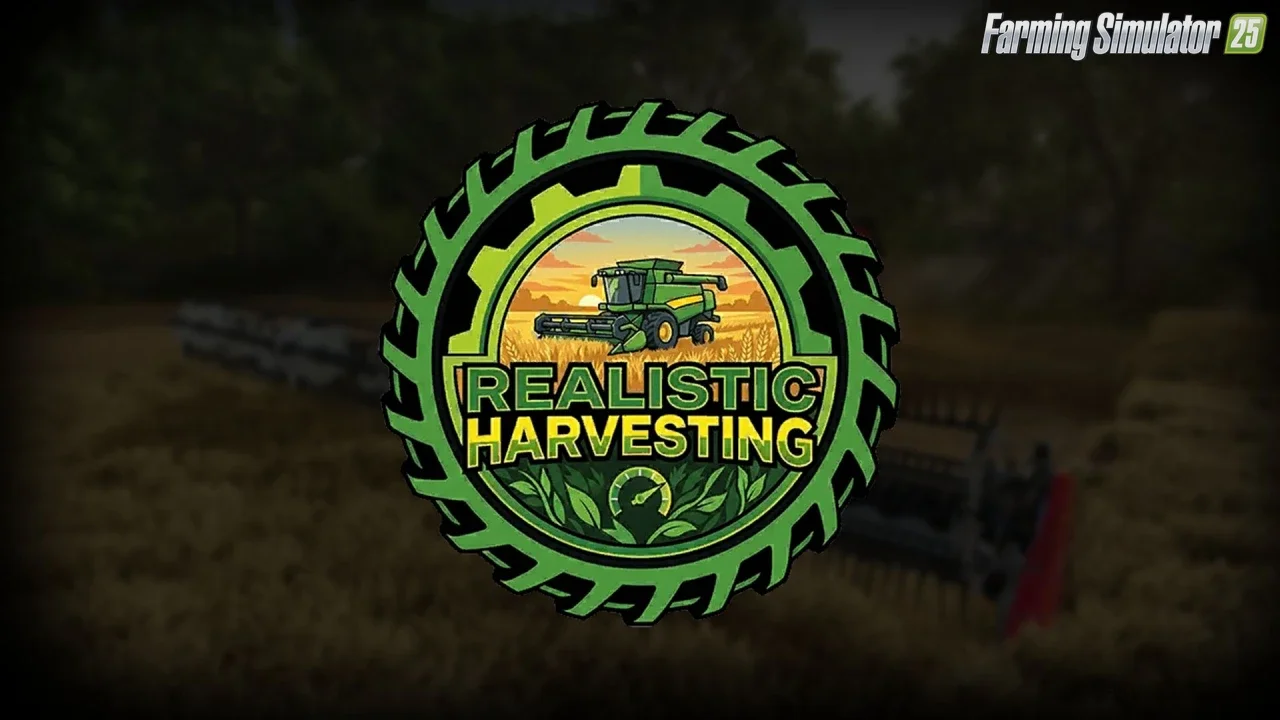 Realistic Harvesting Mod v1.3.2 for FS25 Realistic Harvesting Mod v1.3.2 for FS25