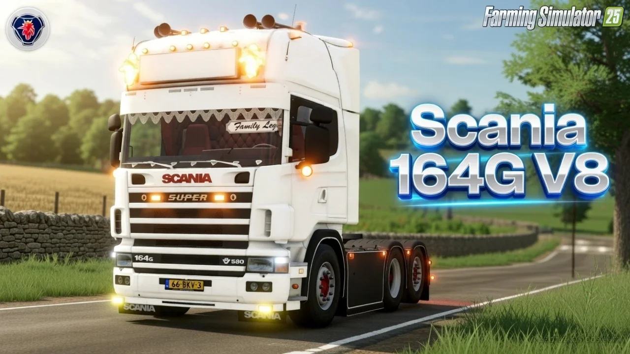 Scania 164G V8 Truck v1.0 for FS25 Scania 164G V8 Truck v1.0 for FS25