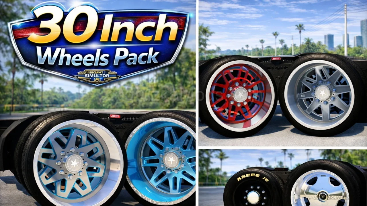 30 Inch Wheels Pack v2.0 (1.57.x) for ATS