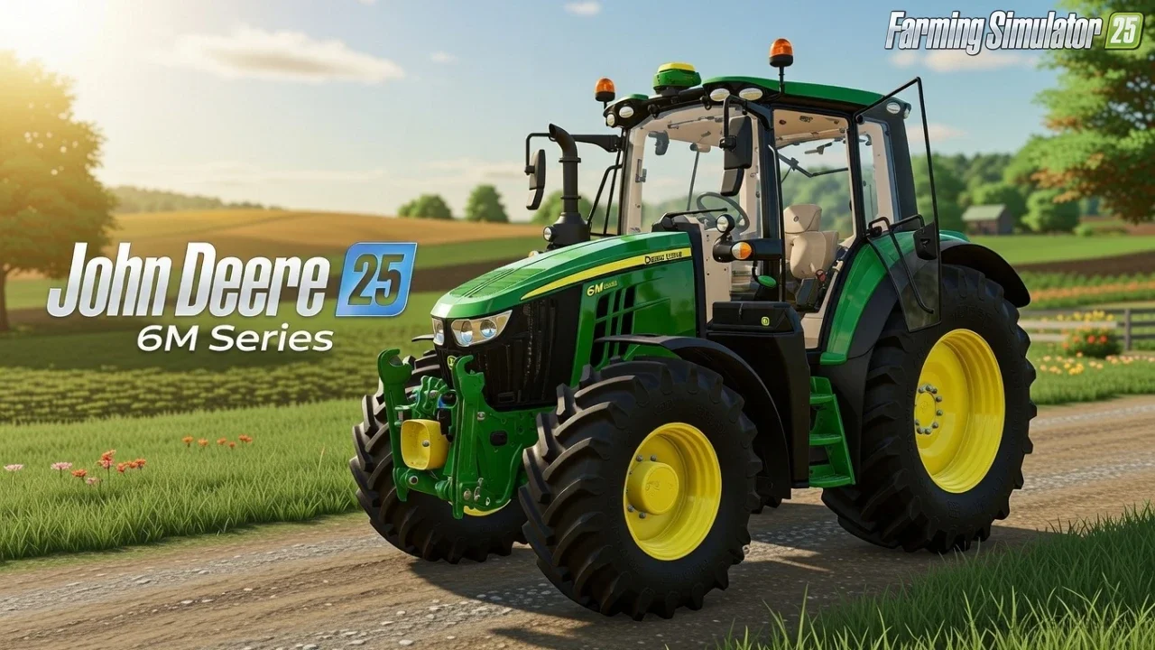 John Deere 6M Series v1.0.0.2 By Just Farming for FS25