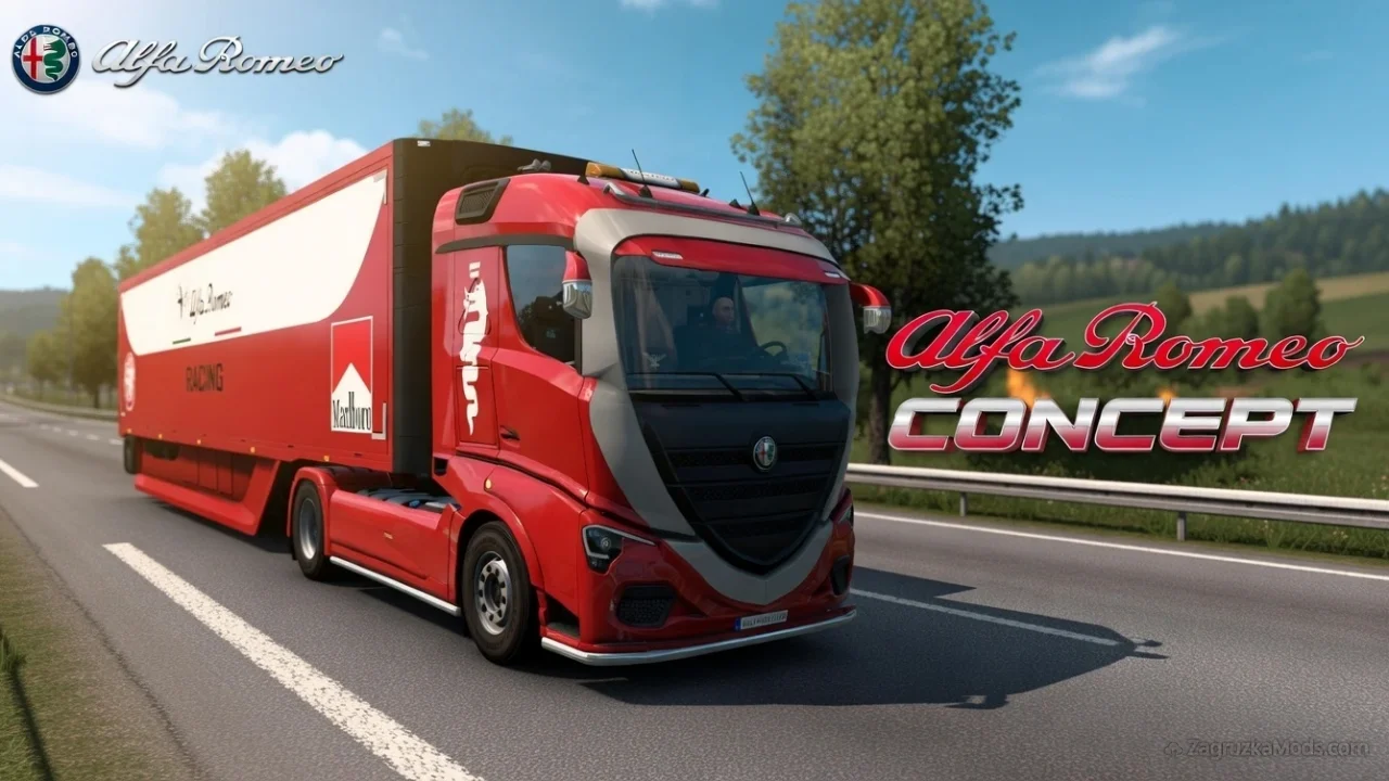 Alfa Romeo Concept + Interior + Trailer v0.1 (1.58.x) for ETS2