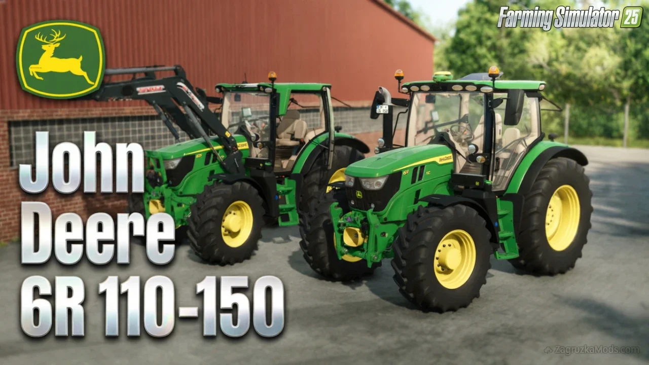 John Deere 6R 110-150 Tractor v1.1 for FS25