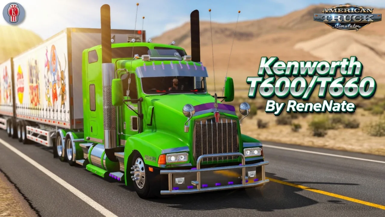 Kenworth T600/T660 Truck v1.7 By ReneNate (1.58.x) for ATS