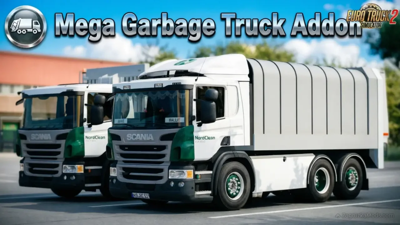 Mega Garbage Truck Addon v2.0 (1.58.x) for ETS2