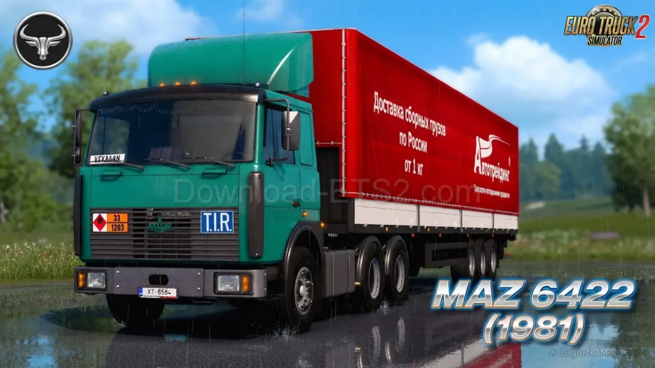 MAZ 6422 (1981) + Interior + Trailers v2.0 (1.58.x) for ETS2