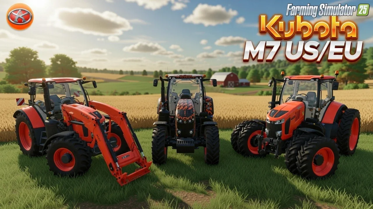 Kubota M7 US-EU Tractor v1.0 for FS25
