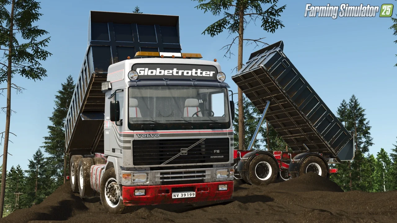 Volvo F16 Globetrotter Tipper Truck v1.0 for FS25 Volvo F16 Globetrotter Tipper Truck v1.0 for FS25