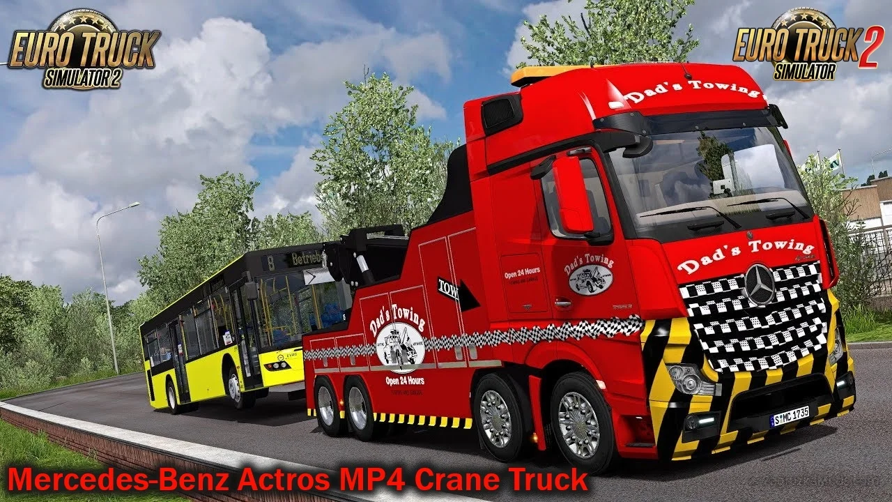 Mercedes-Benz Actros MP4 Crane Truck v2.0 (1.58.x) for ETS2 Mercedes-Benz Actros MP4 Crane Truck v2.0 (1.58.x) for ETS2