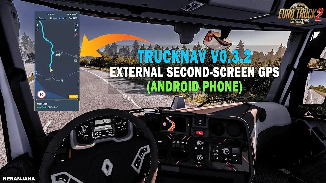 External Second Screen GPS v0.4.2 (1.58.x) for ATS and ETS2