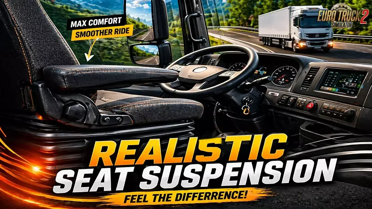 Realistic Air Seat Suspension Mod v2.2 (1.58.x) for ETS2