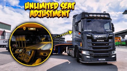 Unlimited Seat Adjustment v0.5 By Smokzda (1.59.x) for ETS2 Unlimited Seat Adjustment v0.5 By Smokzda (1.59.x) for ETS2