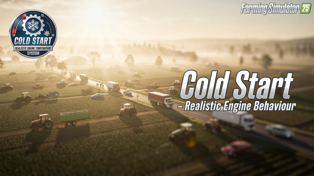 Cold Start – Realistic Engine Behaviour v1.0.0.3 for FS25 Cold Start – Realistic Engine Behaviour v1.0.0.3 for FS25