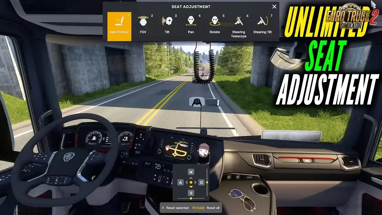 Unlimited Seat Adjustment v0.5 By Smokzda (1.59.x) for ETS2 Unlimited Seat Adjustment v0.5 By Smokzda (1.59.x) for ETS2