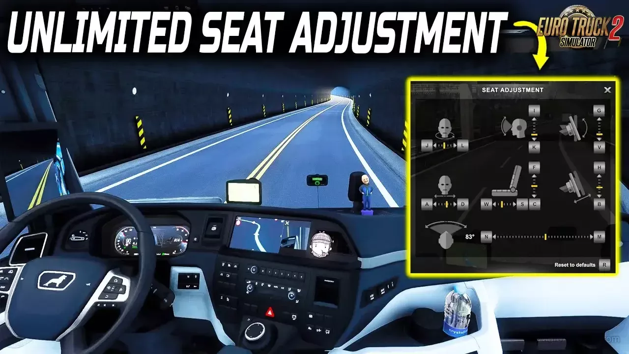 Unlimited Seat Adjustment v0.5 By Smokzda (1.59.x) for ETS2 Unlimited Seat Adjustment v0.5 By Smokzda (1.59.x) for ETS2