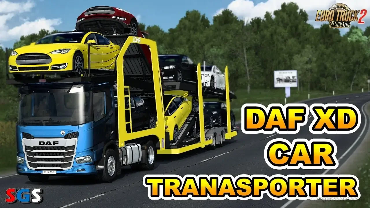 DAF XD Truck + Car Transporter v2.0 (1.59.x) for ETS2