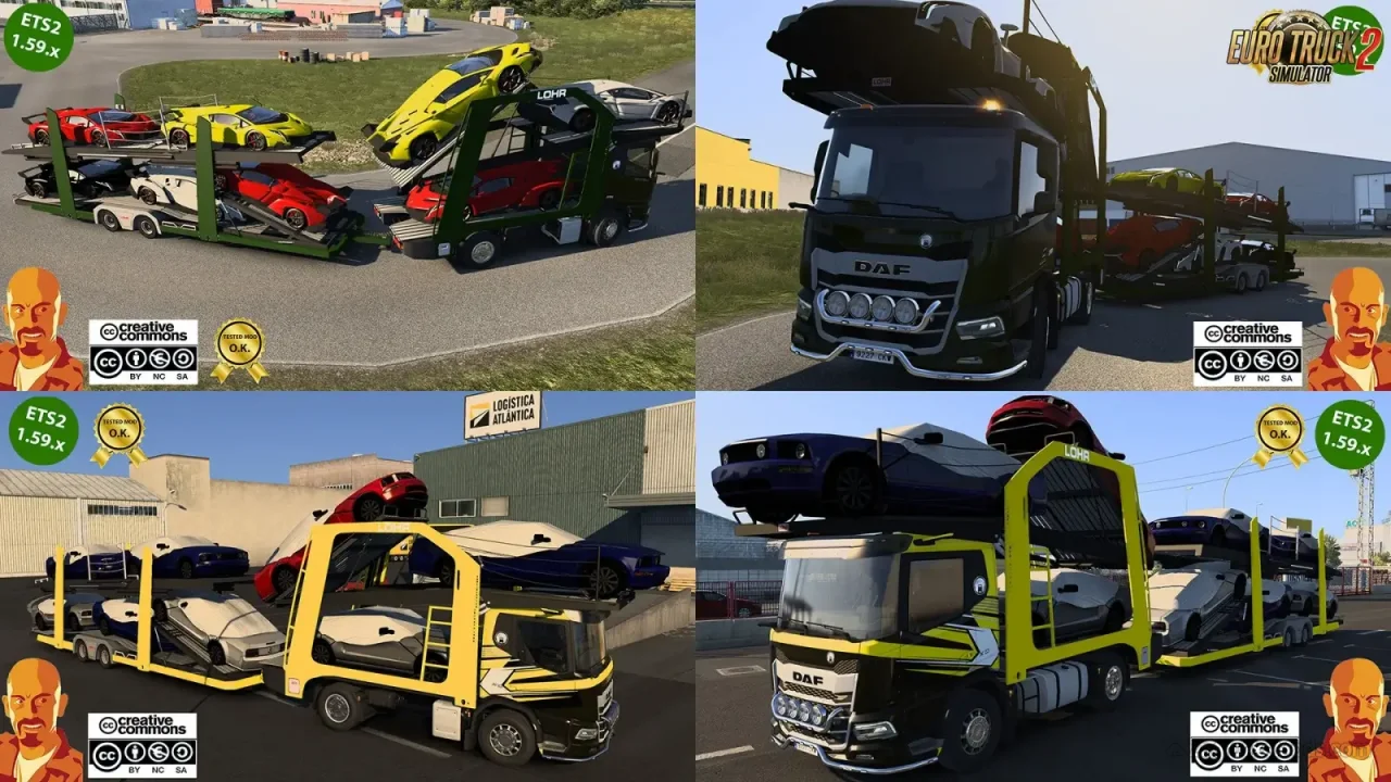 DAF XD Truck + Car Transporter v2.0 (1.59.x) for ETS2